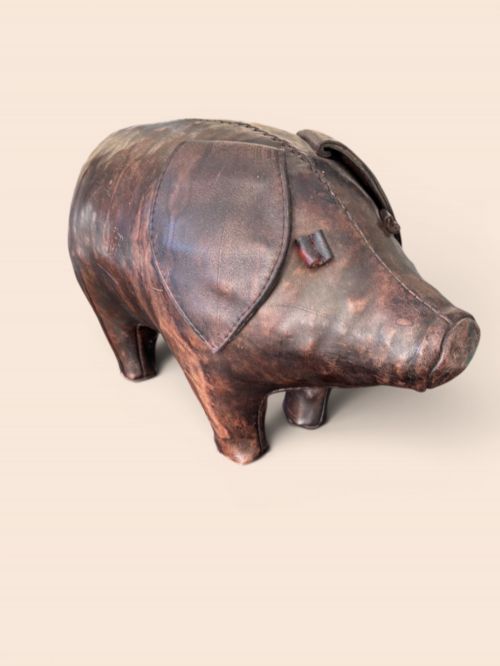 Omersa Workshop Liberty's leather pig footstool