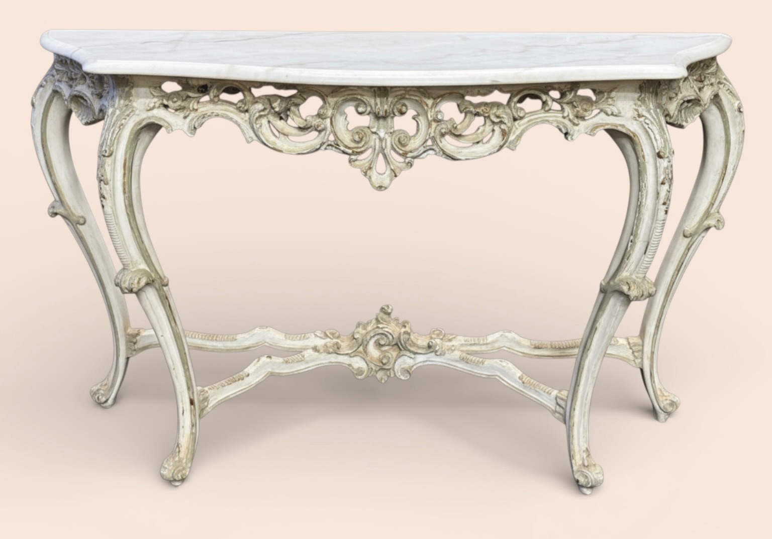 French Marble top Console Table