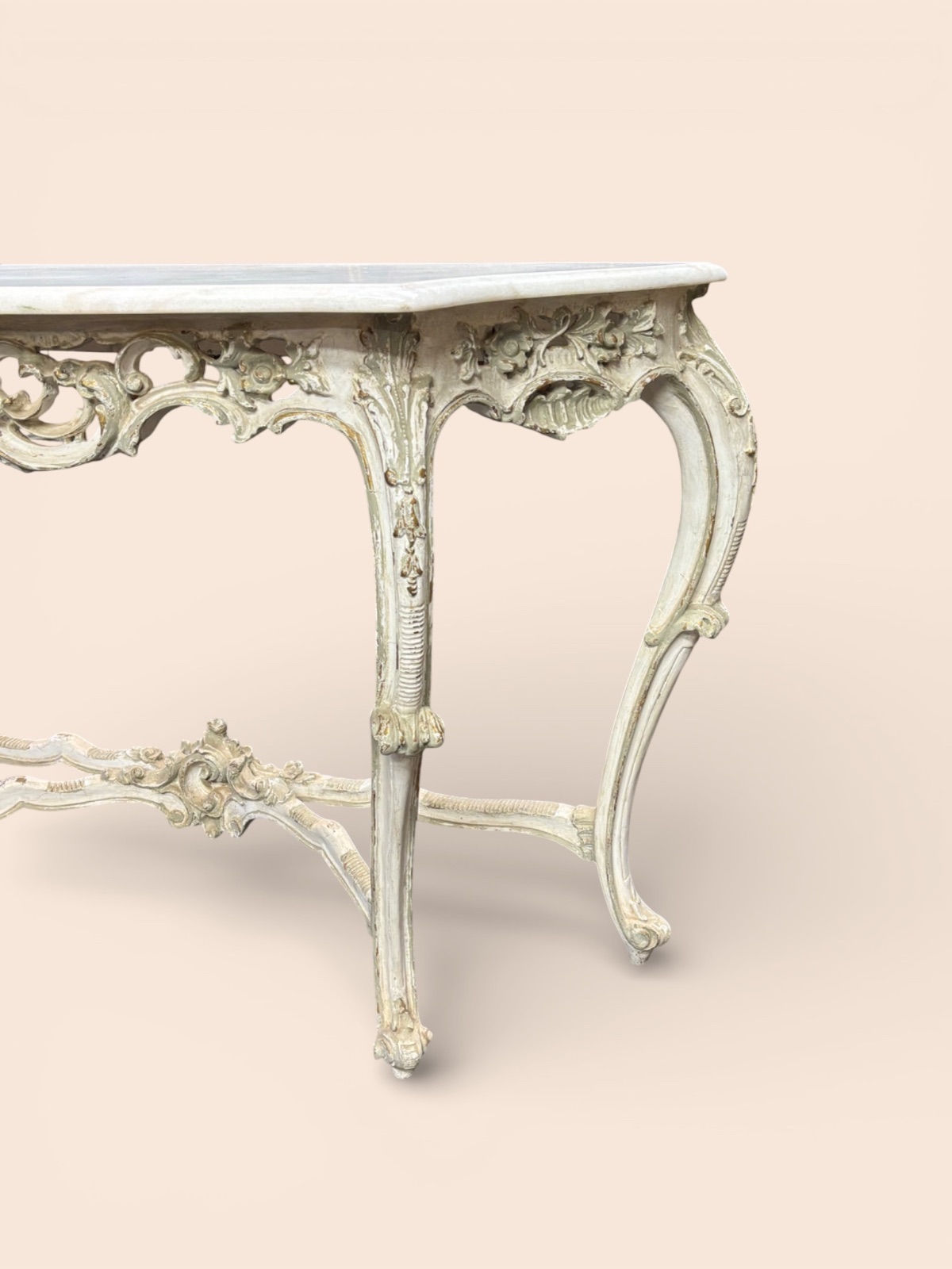 French Marble top Console Table