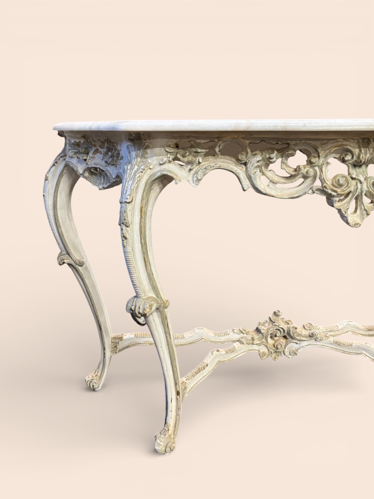French Marble top Console Table