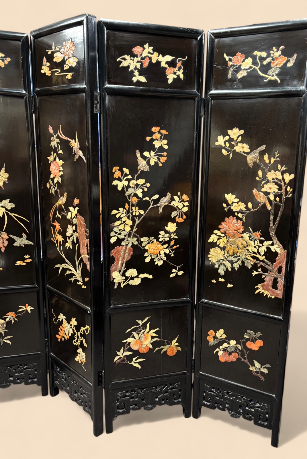 Oriental Six fold lacquered Screen