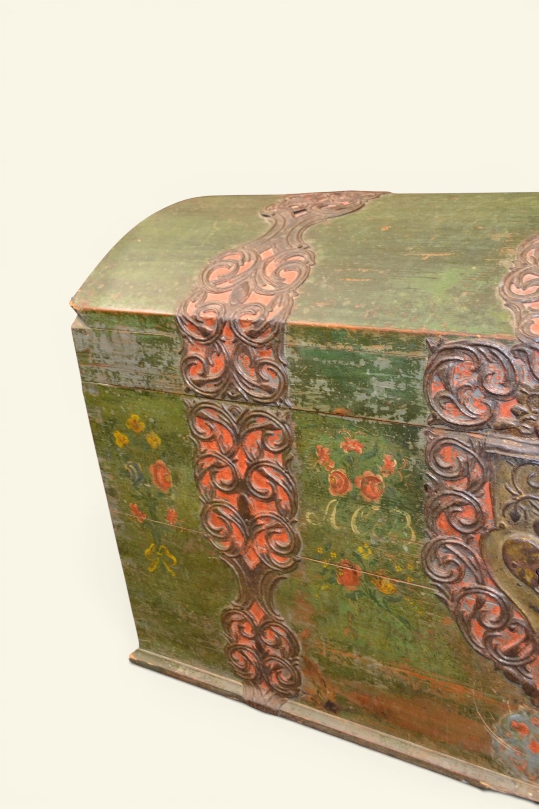 Swedish Marriage Chest Folk-Art dated 1829
