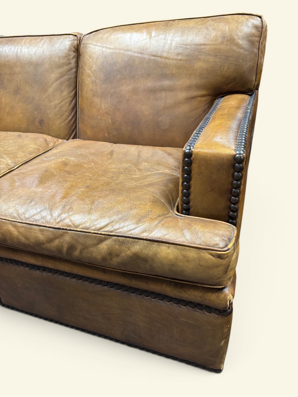 Pair of 1980's leather sofas