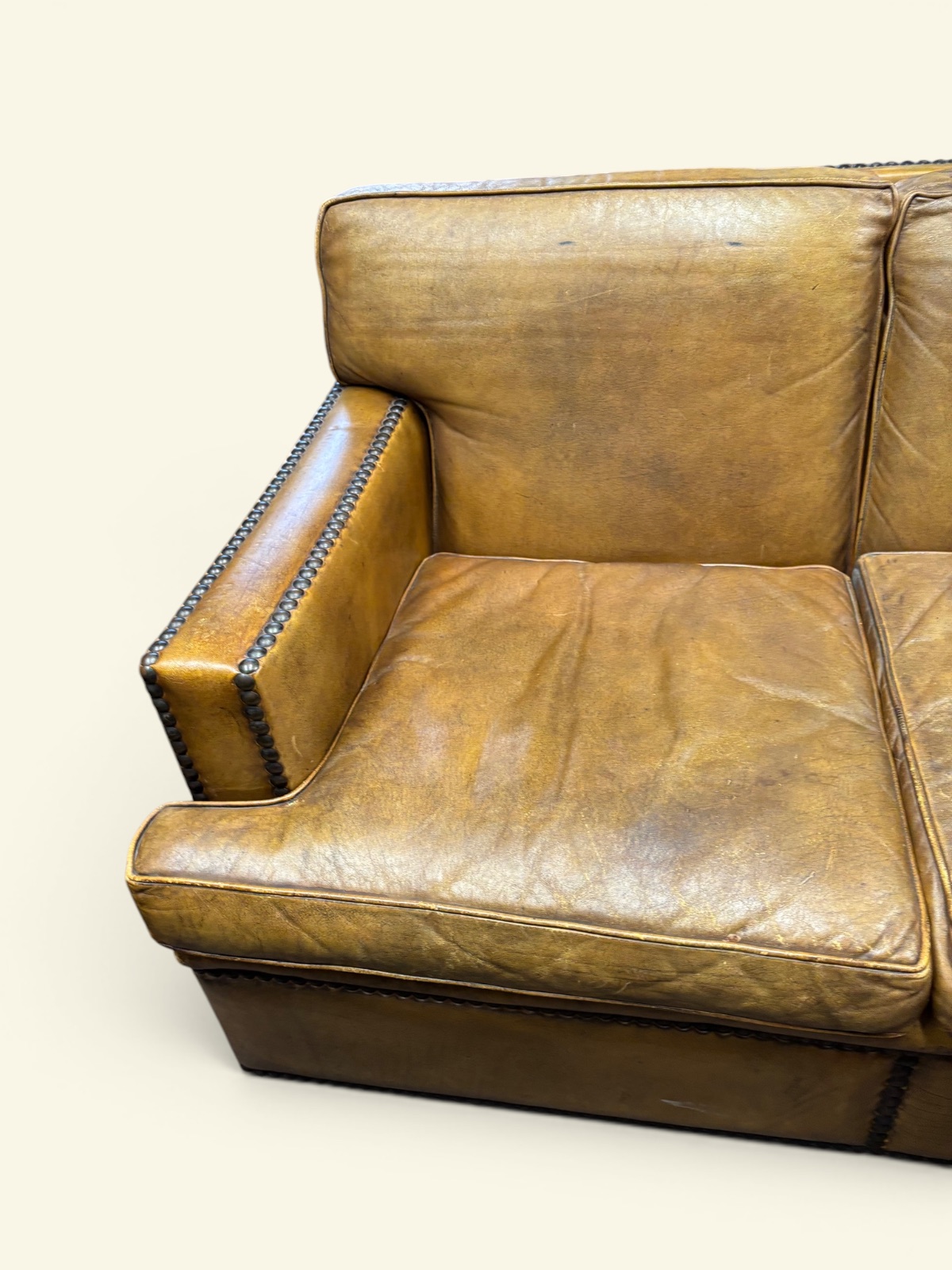 Pair of 1980's leather sofas