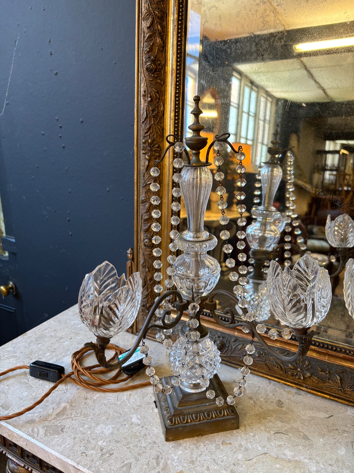Victorian glass table lamps