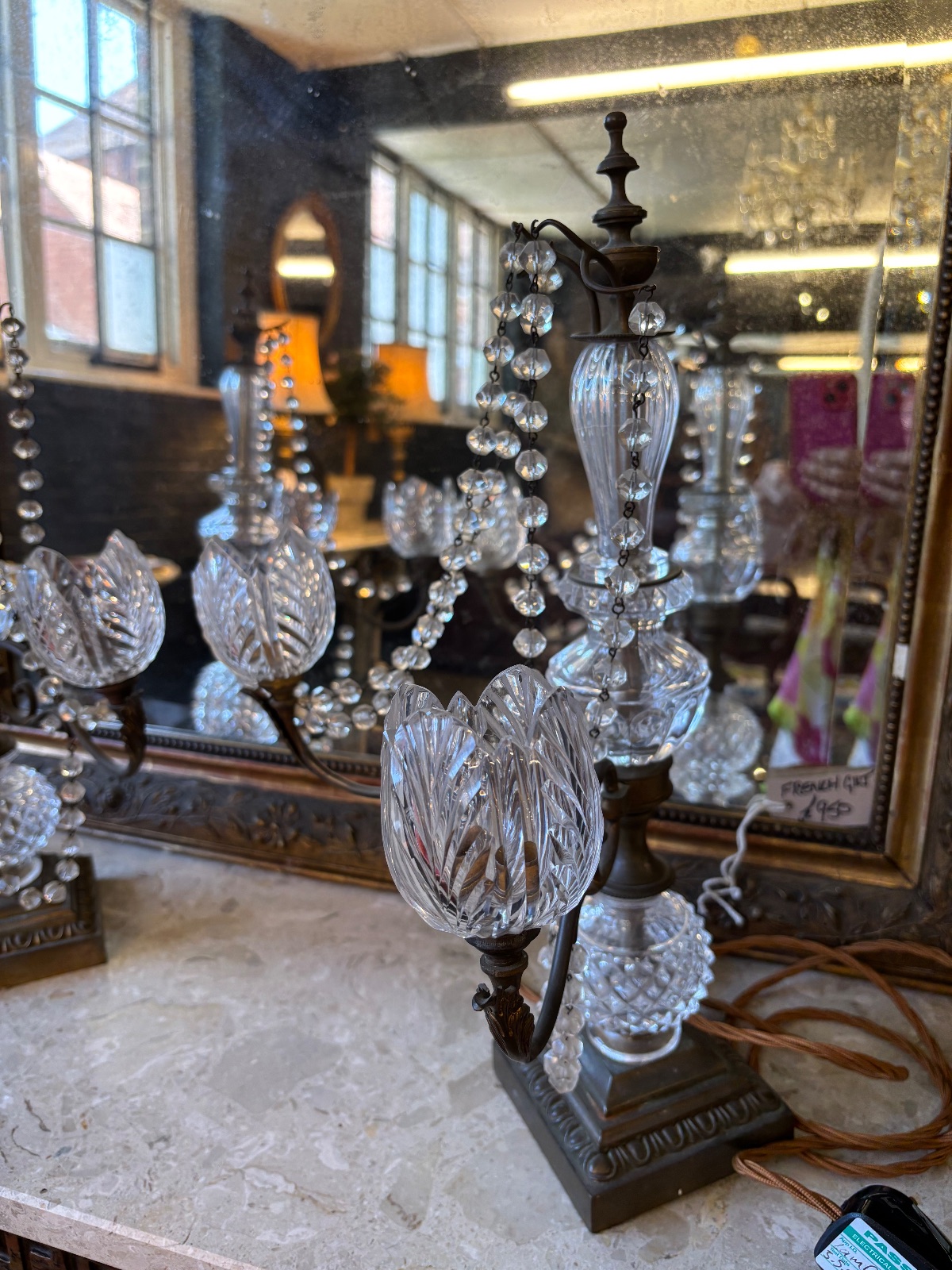 Victorian glass table lamps