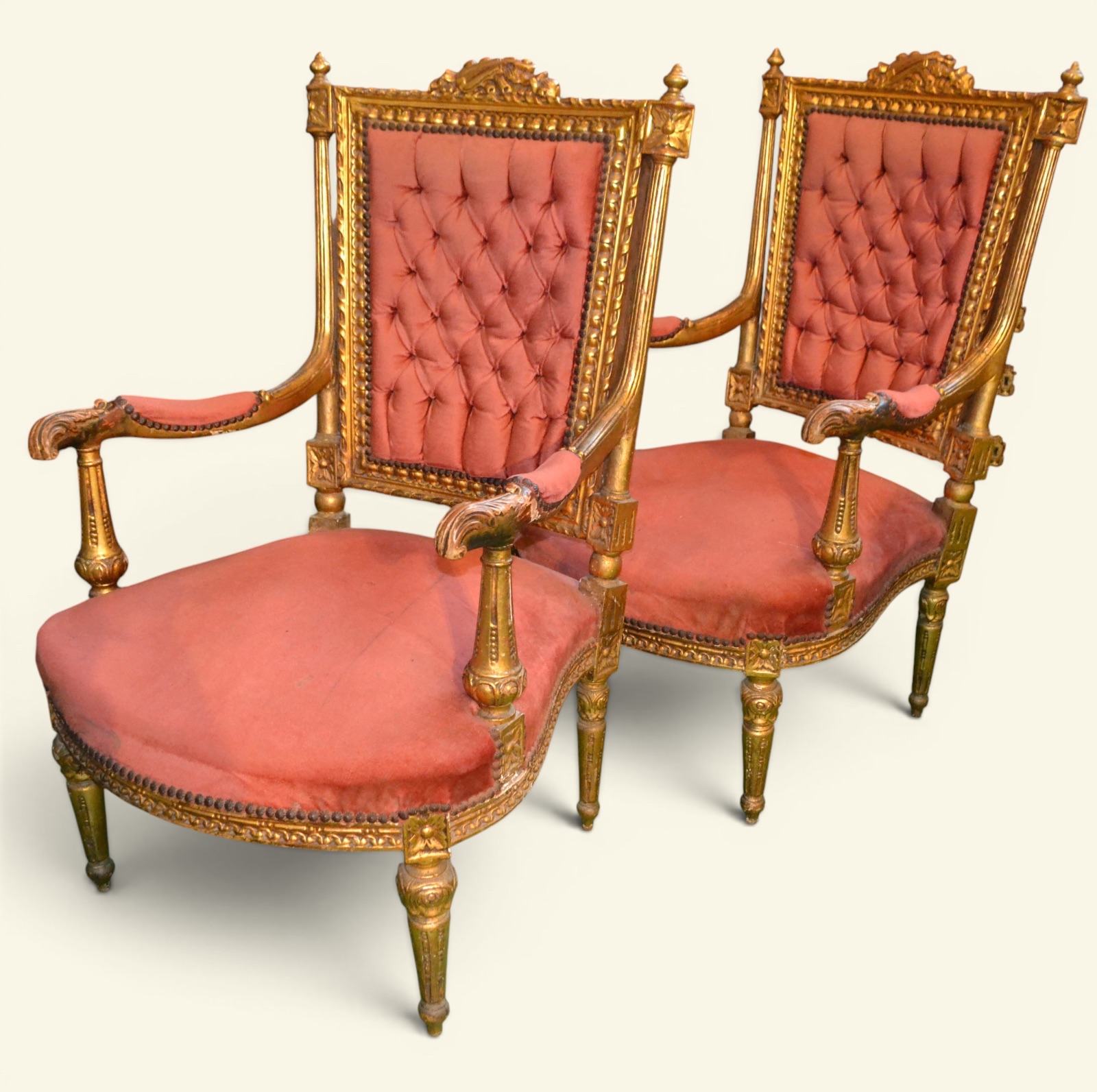 Pair of Theatrical Gilt Chairs