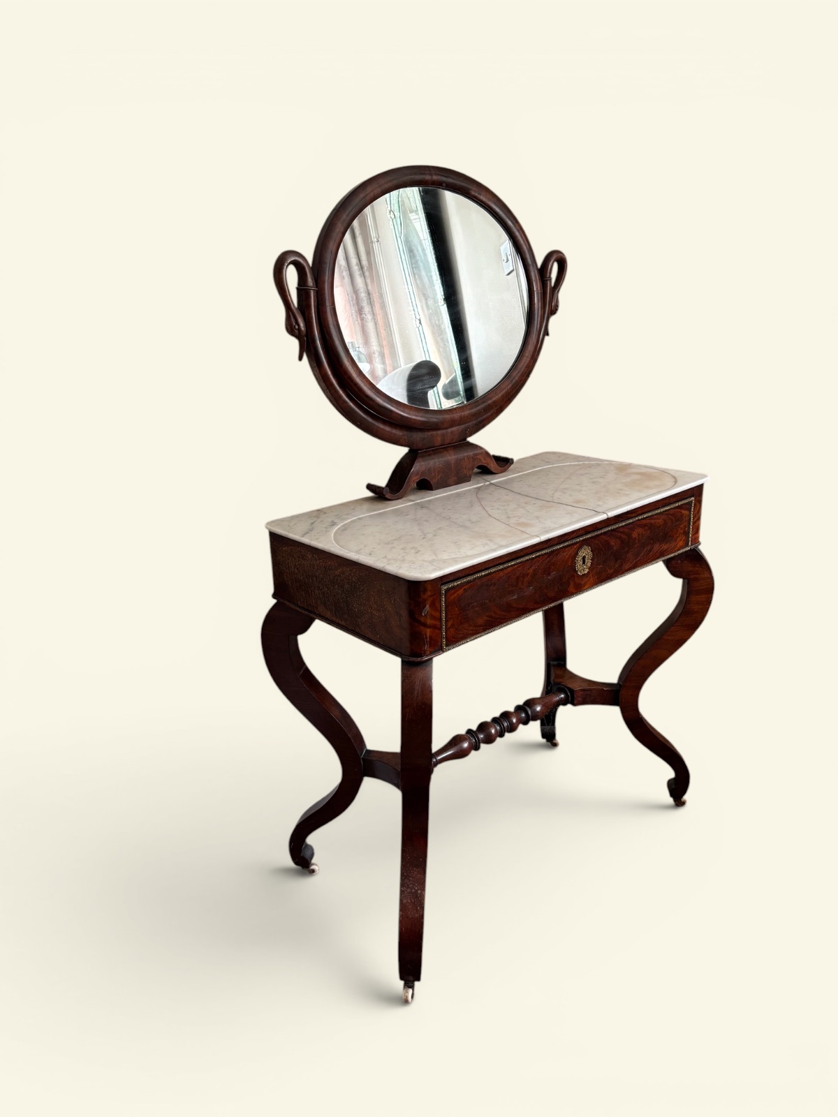 18th‑Century French Dressing Table with Marble Top