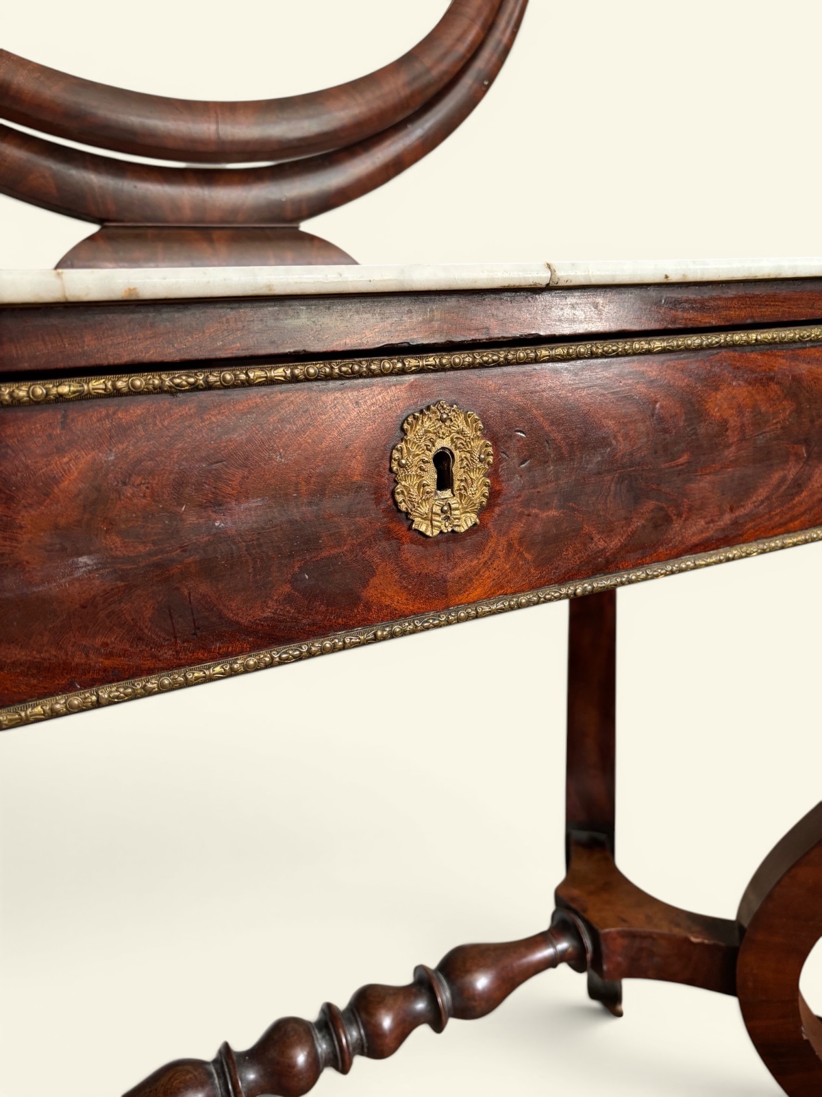 18th‑Century French Dressing Table with Marble Top