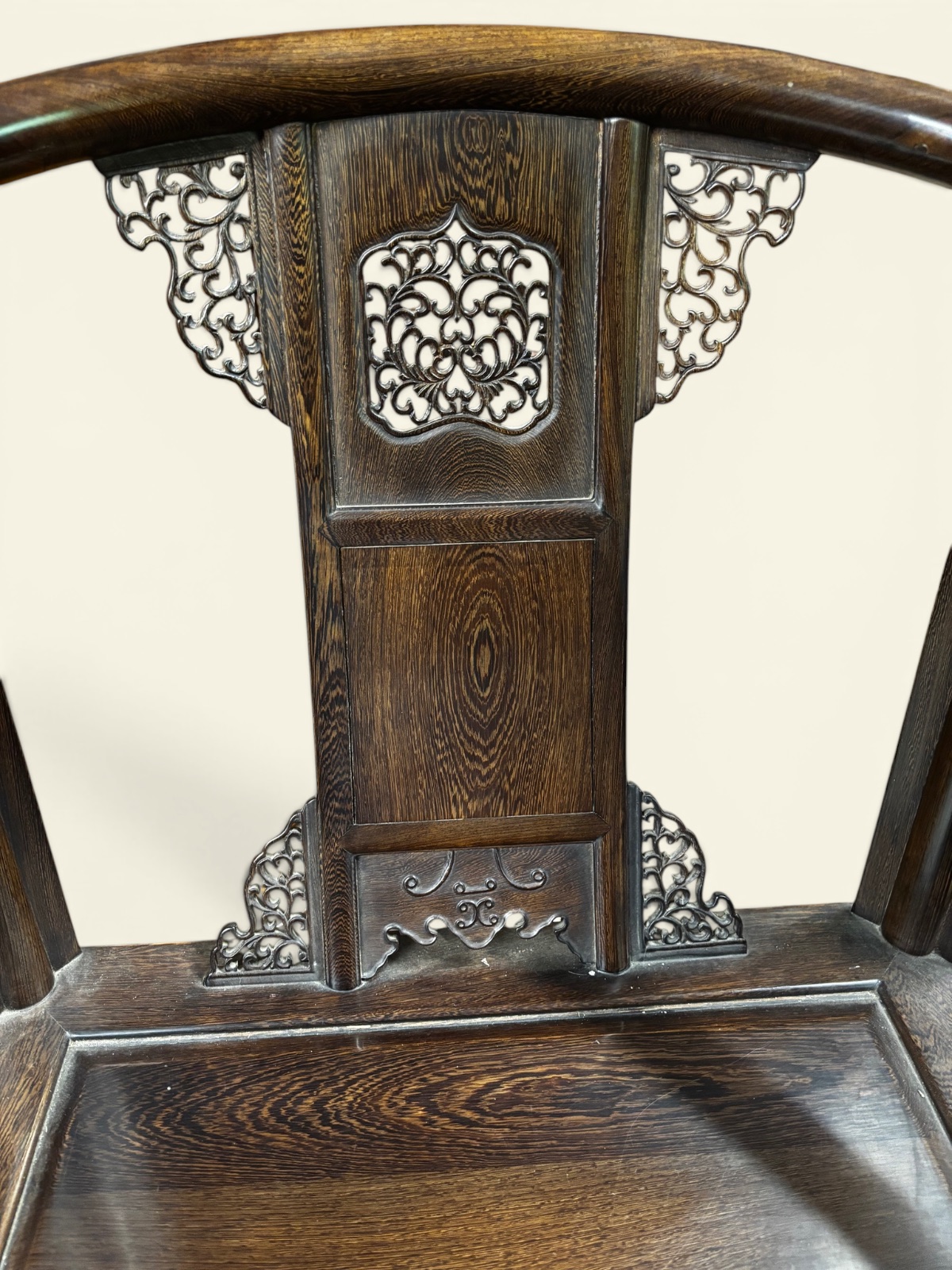 Pair of Chinese Horse-shoe back Armchairs
