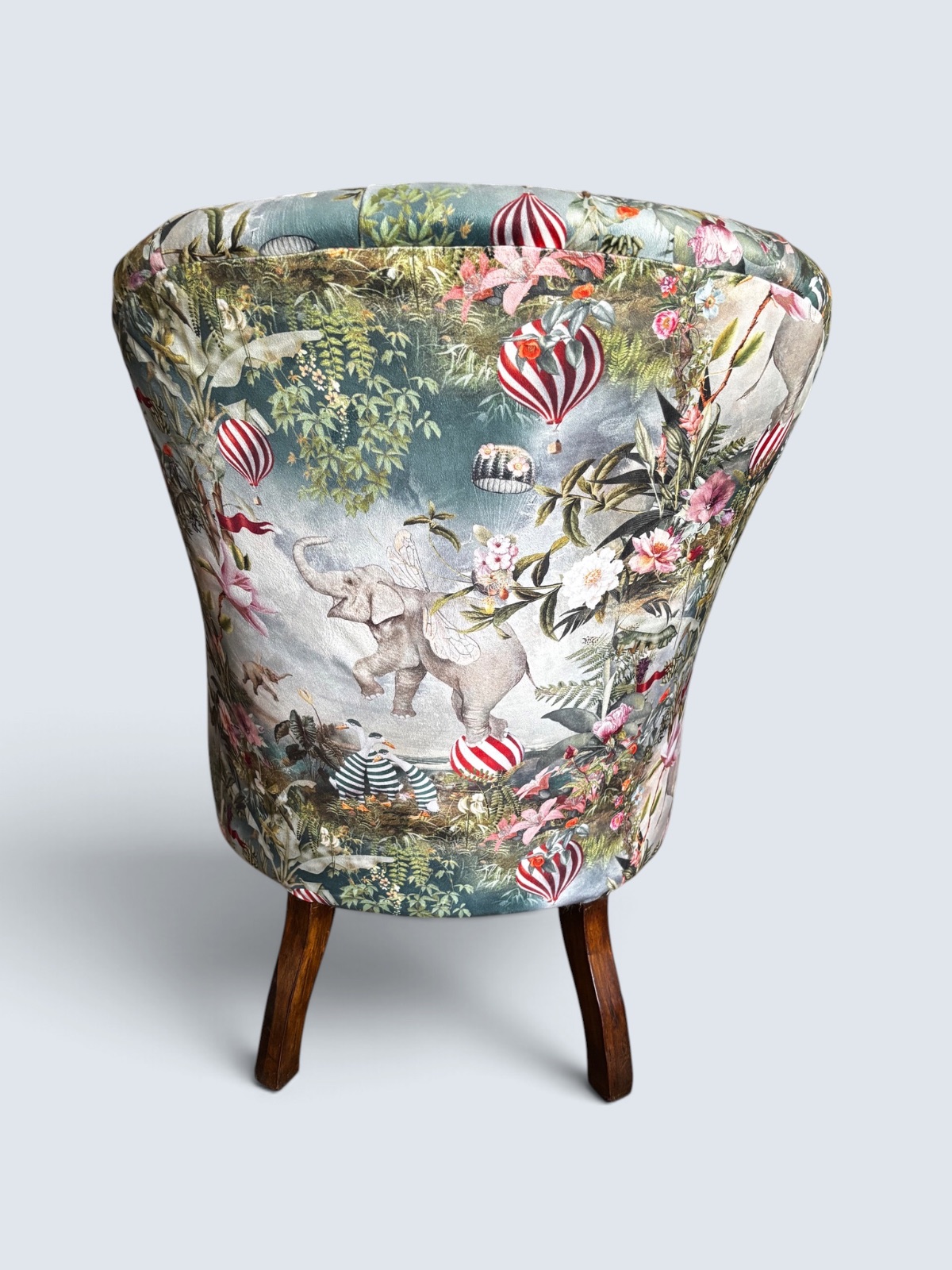 Victorian Mahogany Armchair — Newly Upholstered in Contemporary Velvet